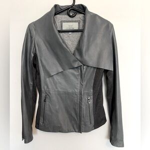 💕 Bod Christensen Leather moto Jacket with Jersey lining Size M
